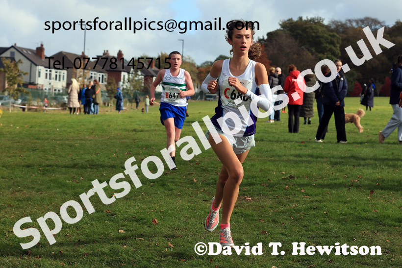 Girls Under-16s 2026 Northern Cross Country Relays, Graves Park, Sheffield. Photo: David T. Hewitson/Sports for All Pics